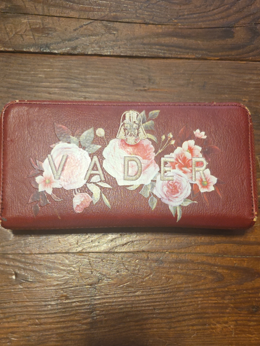 Loungefly Star Wars Darth Vader Floral Zip Wallet - BoxLunch Exclusive